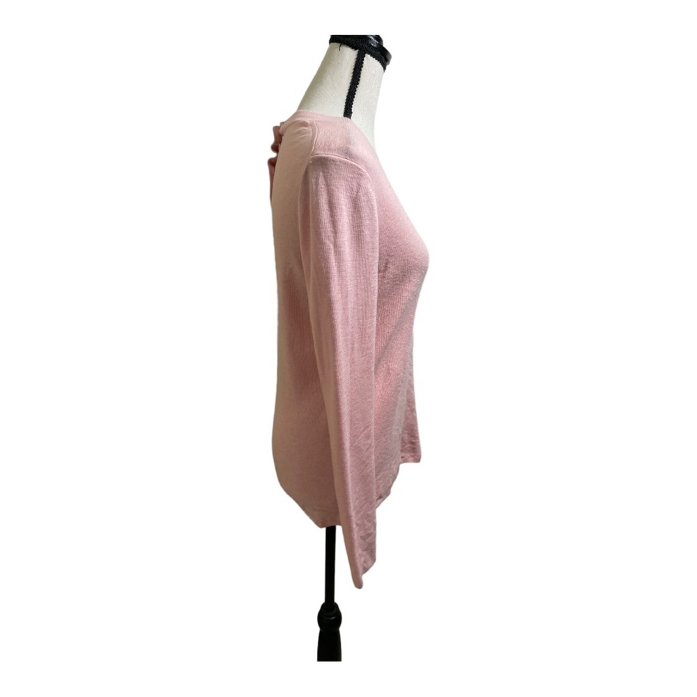 Banana Republic womens merino wool sweater 1/2 button back. Pink size Large - Picture 3 of 10